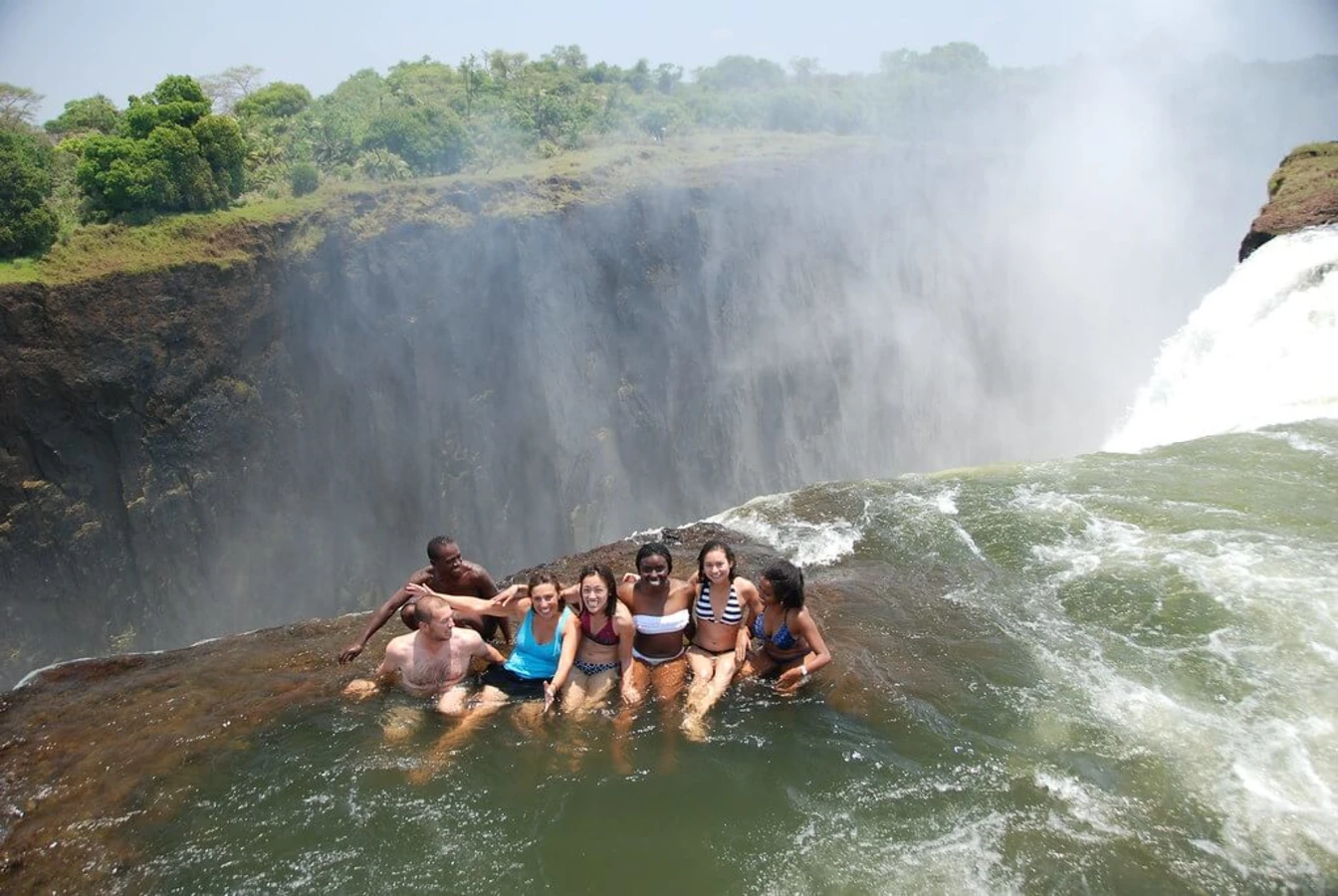 Piscine du diable, Zambie, Zimbabwe
