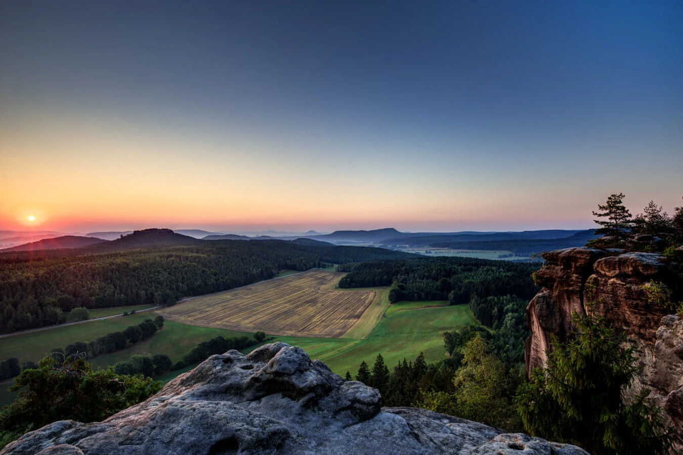 Massif gréseux de l'Elbe, Allemagne, République tchèque