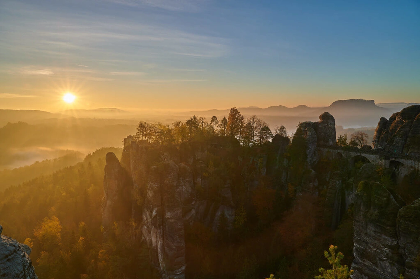 Massif gréseux de l'Elbe, Allemagne, République tchèque