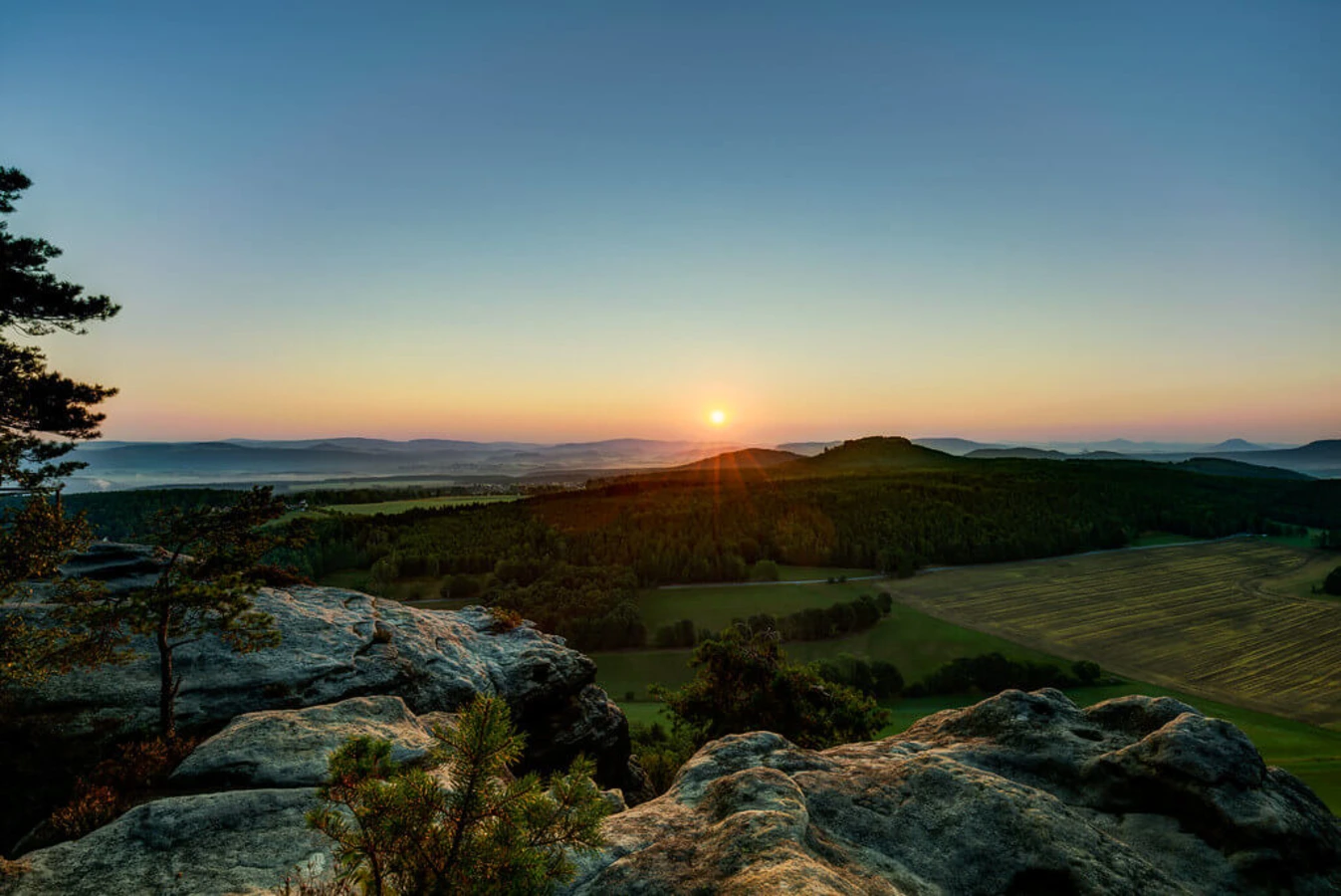 Massif gréseux de l'Elbe, Allemagne, République tchèque