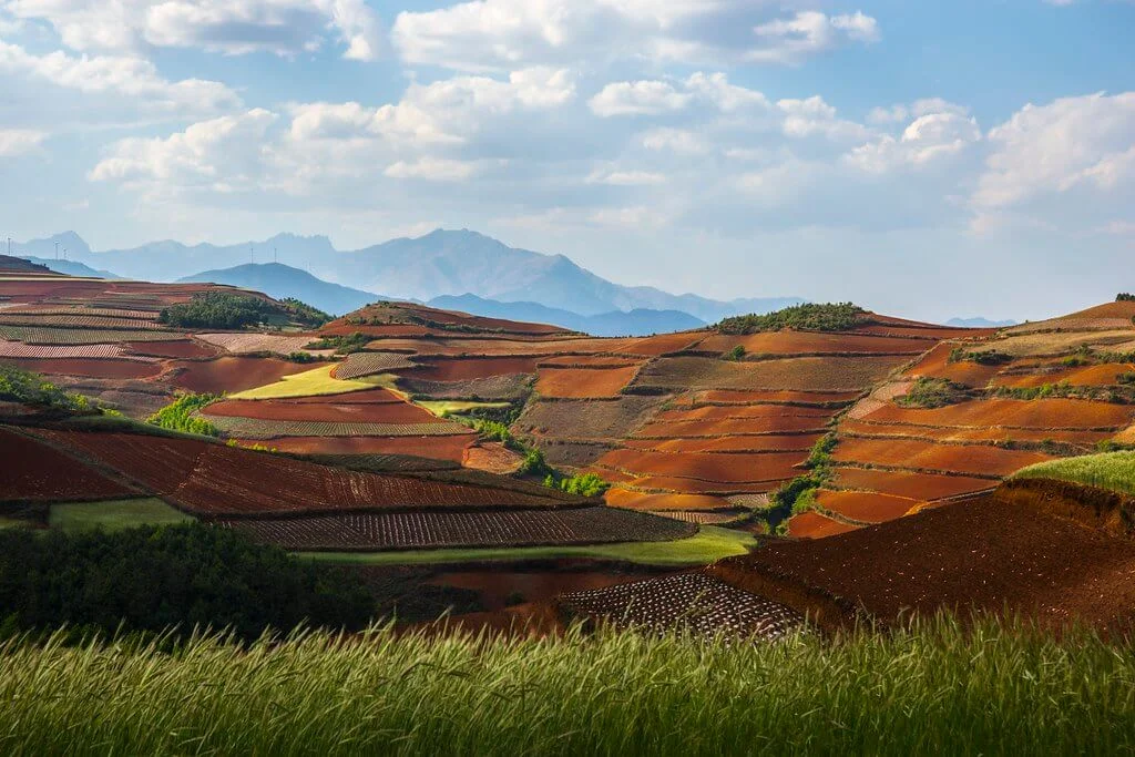Terres rouges de Lexiaguo, Chine