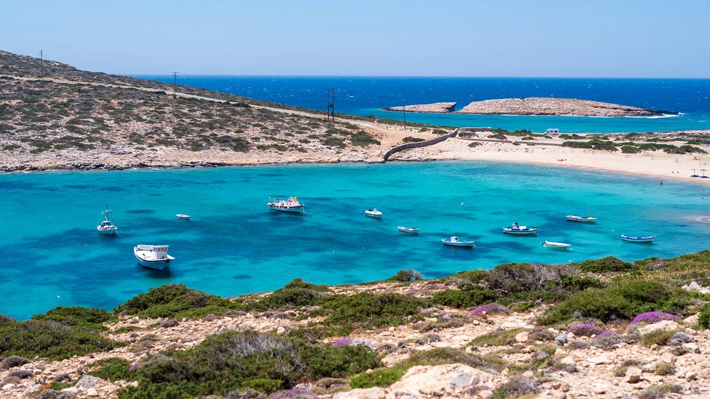 Plage de Kalotaritissa (Donoussa), Grèce