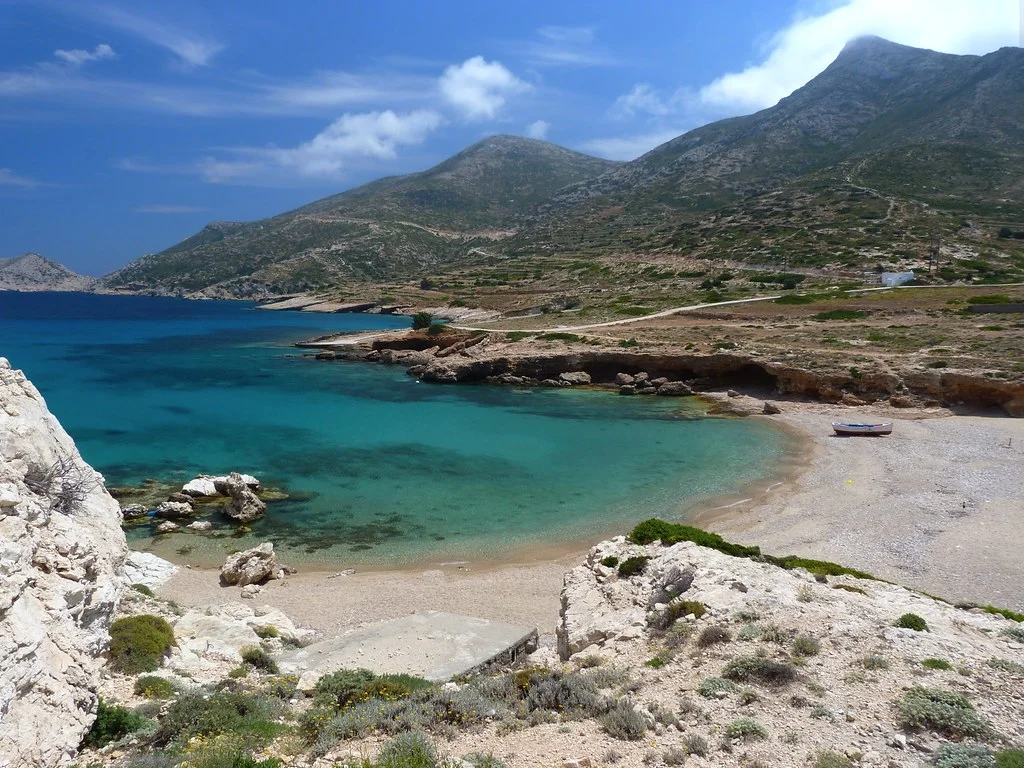 Plage de Kalotaritissa (Donoussa), Grèce