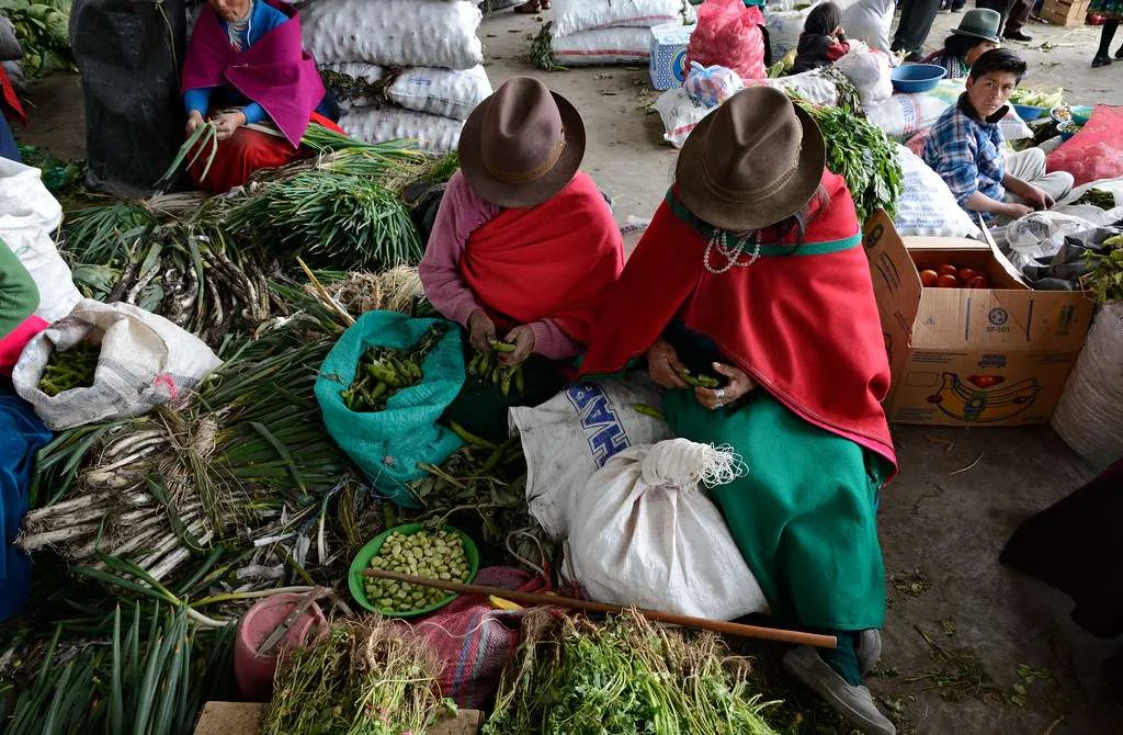 Marché de Guamote, Équateur