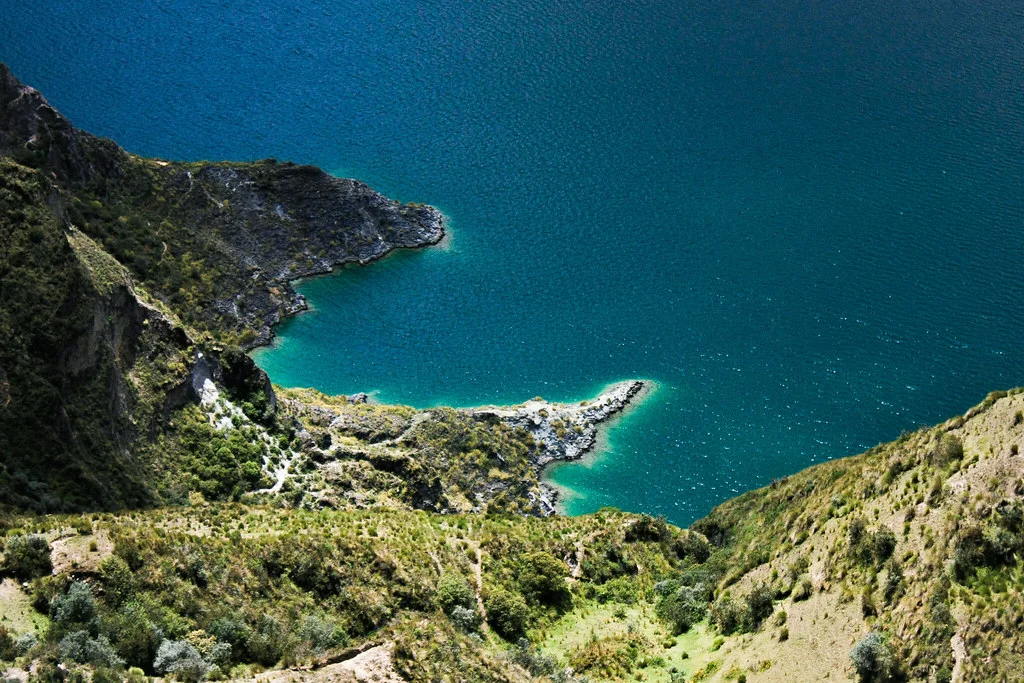 Playa de la Laguna Quilotoa, Équateur
