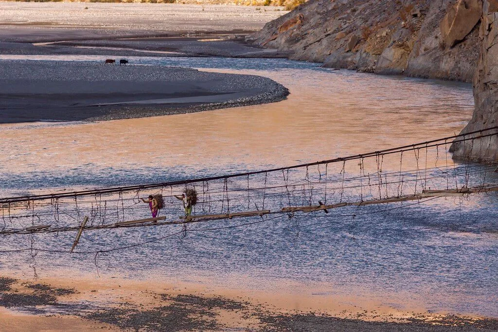 Pont suspendu d'Hussaini, Pakistan