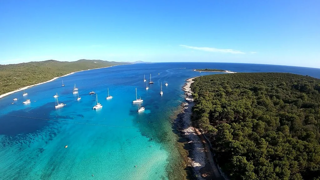 Plage de Sakarun, Croatie