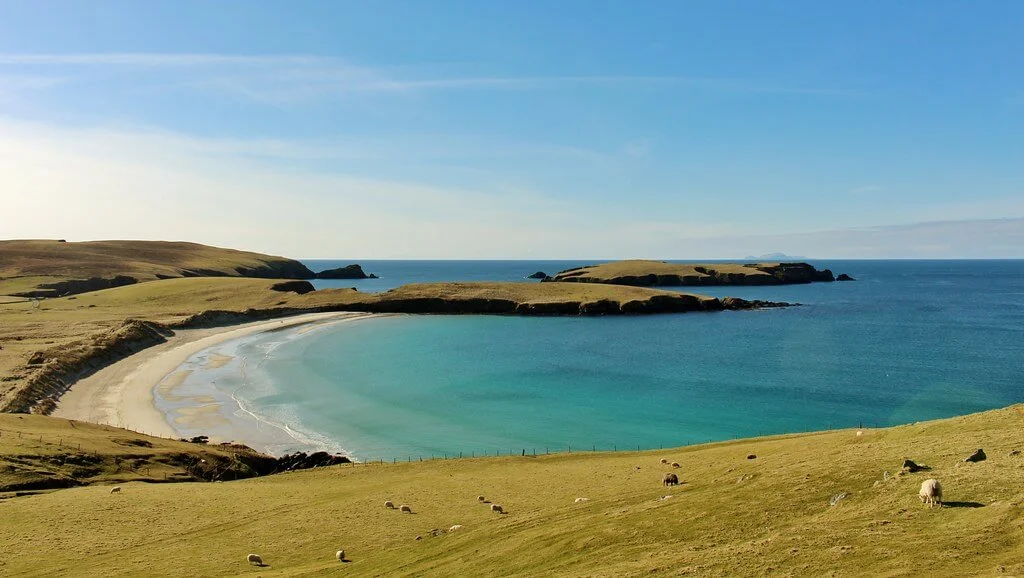 Scousburgh Sands, Écosse