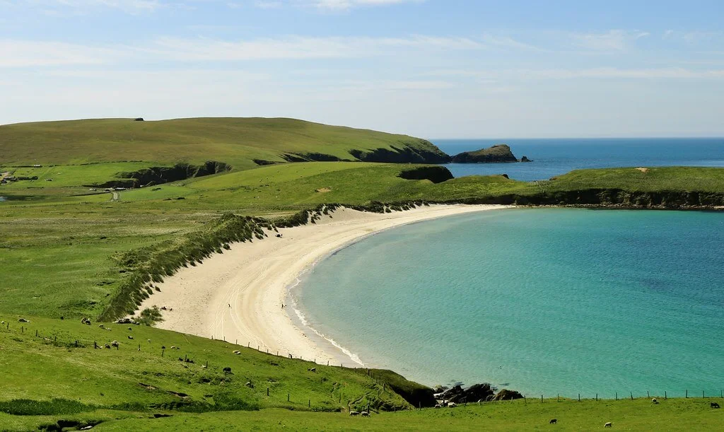 Scousburgh Sands, Écosse