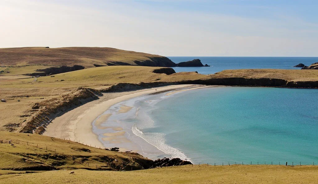 Scousburgh Sands, Écosse