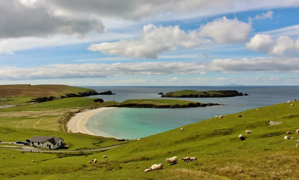 Scousburgh Sands, Écosse