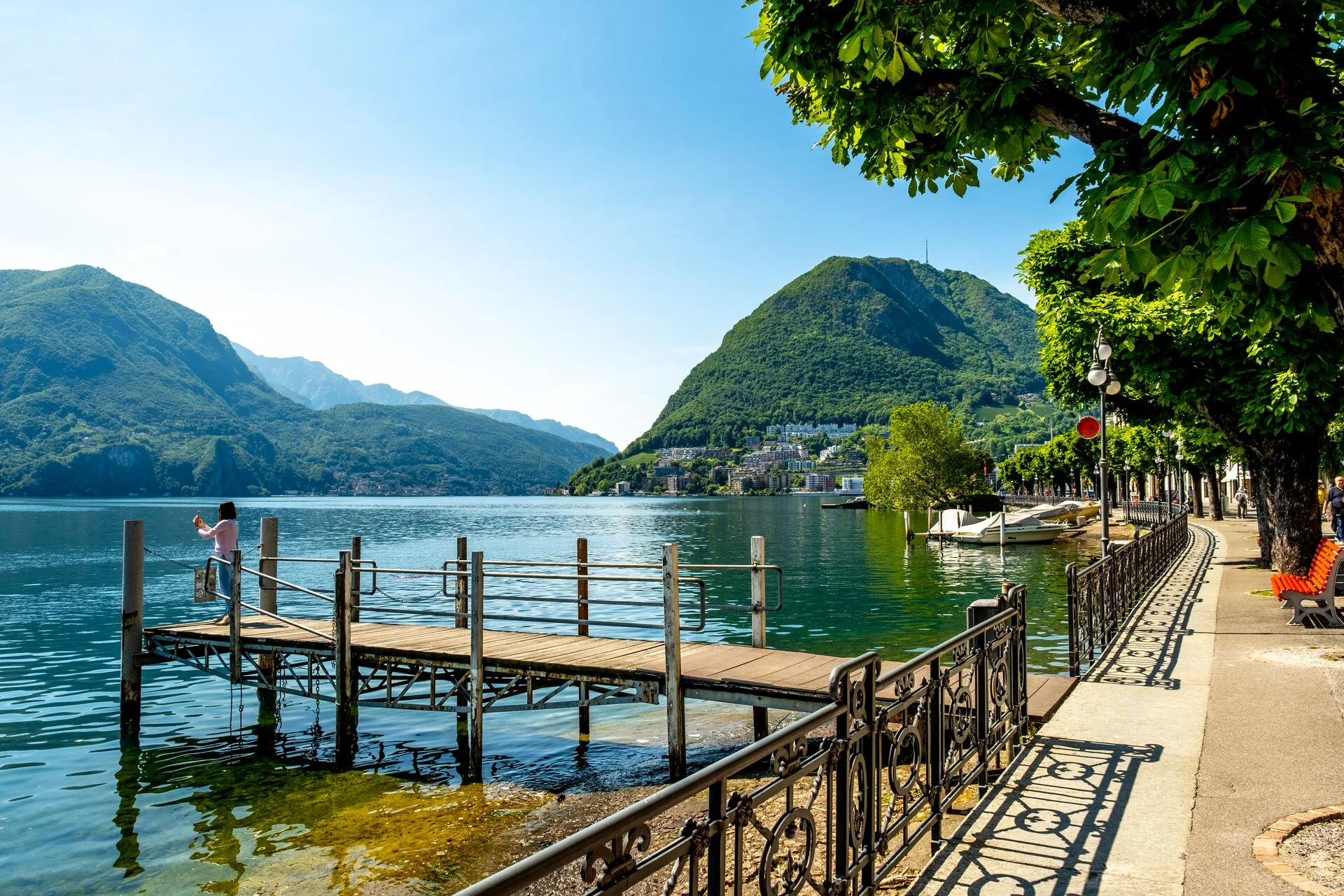 Lac de Lugano, Suisse, Italie