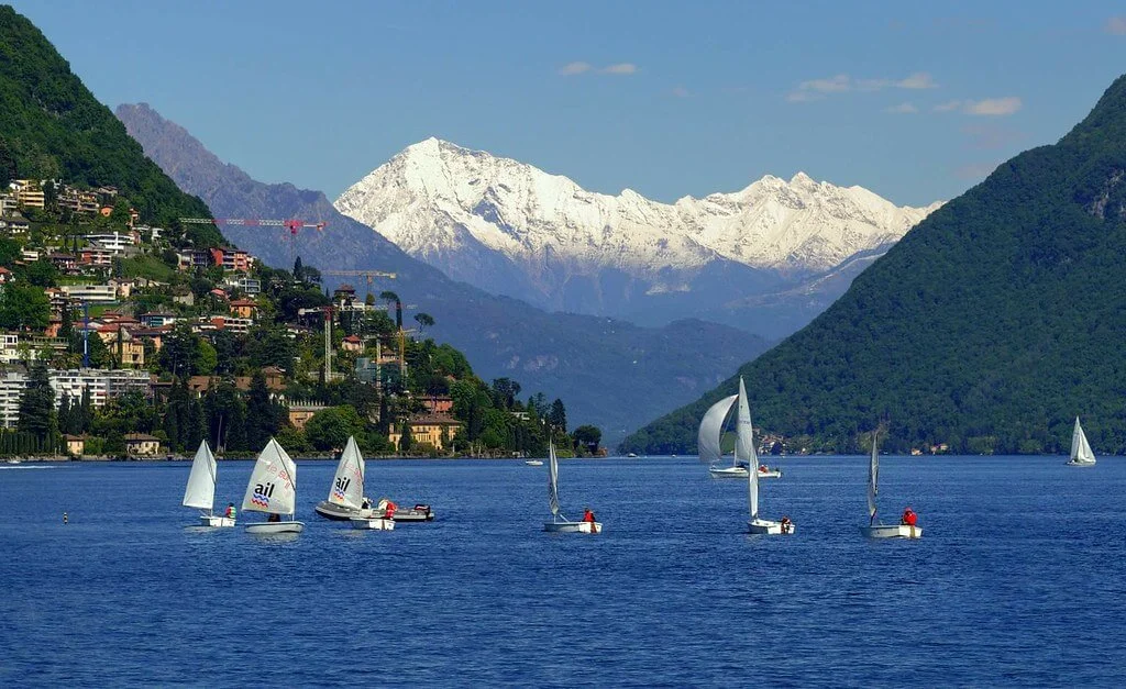 Lac de Lugano, Suisse, Italie