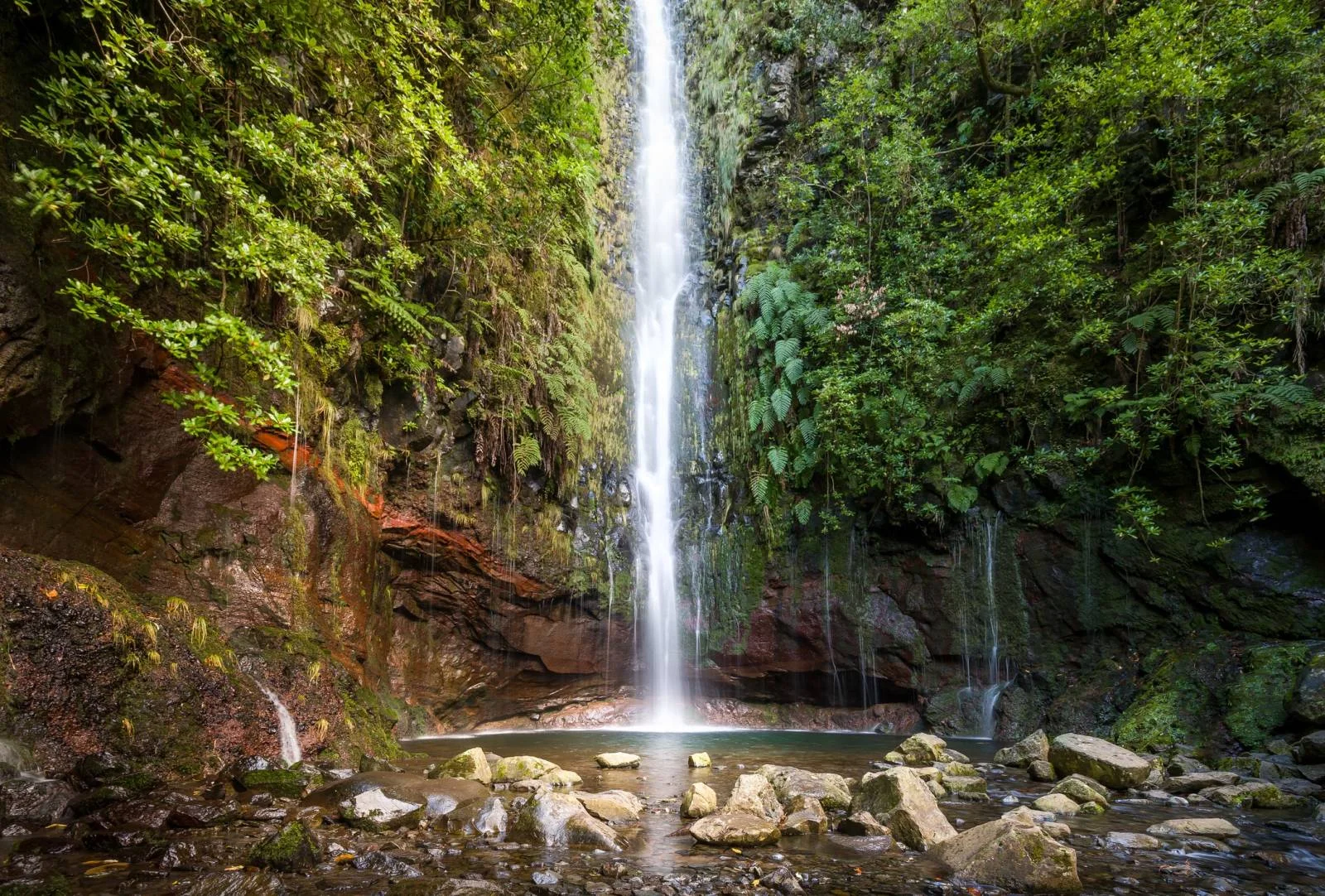 Risco Waterfall, Portugal, Madère