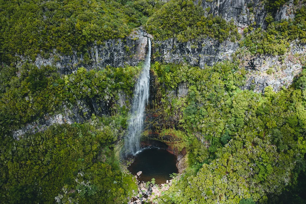 Risco Waterfall, Portugal, Madère