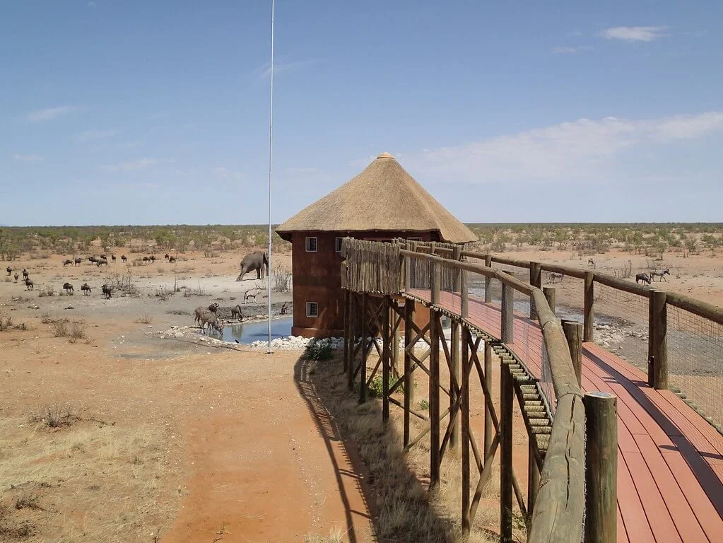 Olifantsrus Game Viewing Hide, Namibie