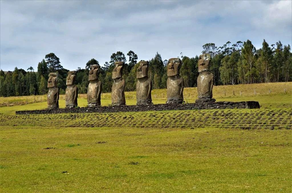 Ahu Akivi, Chili, Île de Pâques