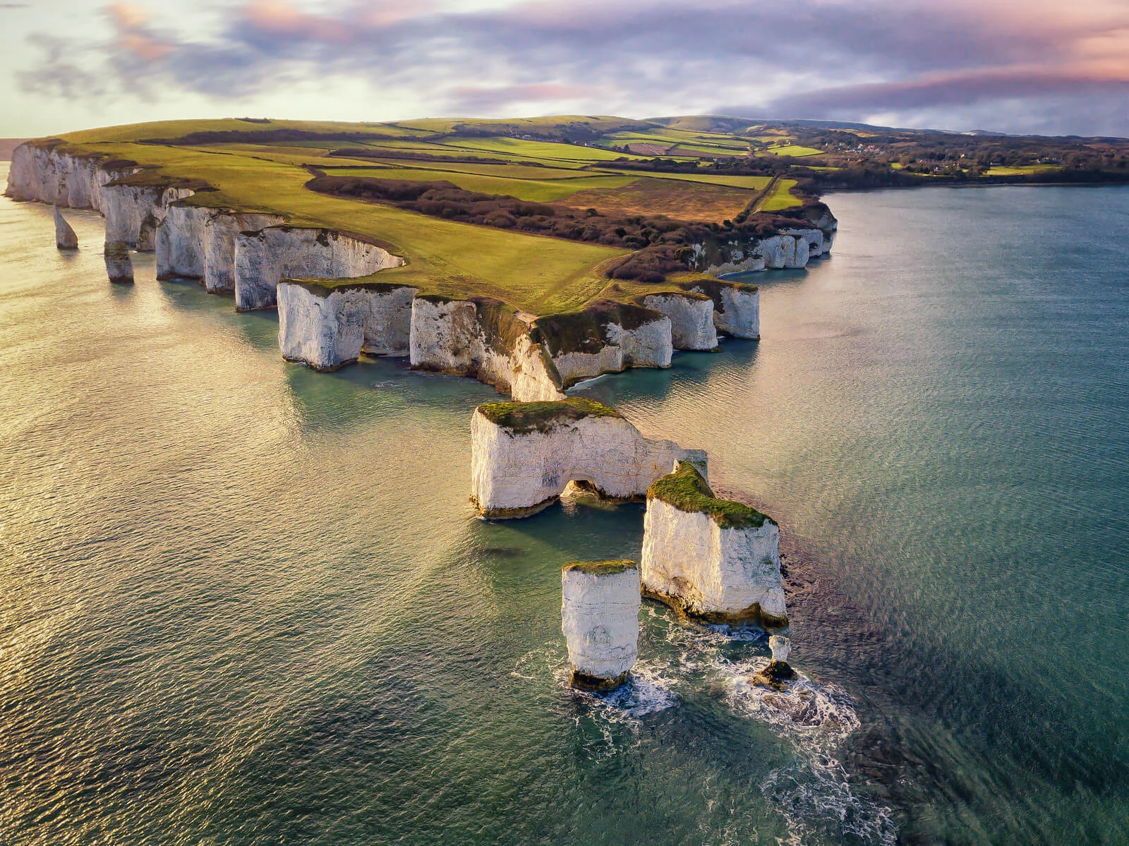Rochers du vieil Harry, Angleterre