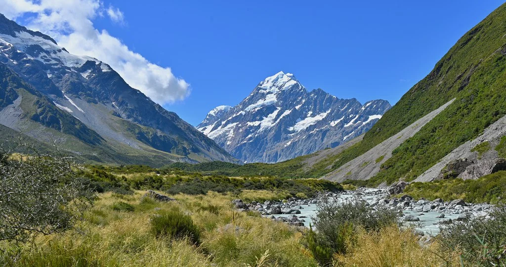 Hooker Valley track, Nouvelle-Zélande