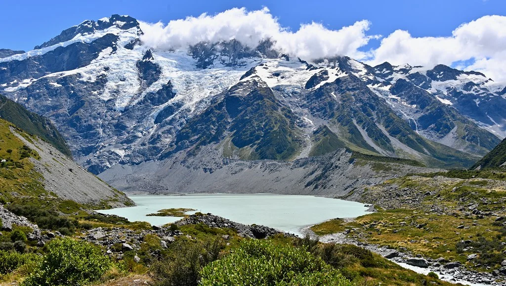 Hooker Valley track, Nouvelle-Zélande