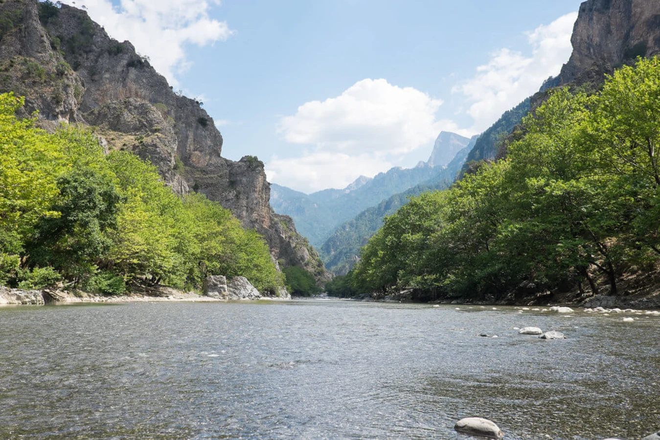 Vjosa, Grèce, Albanie, Albanie
