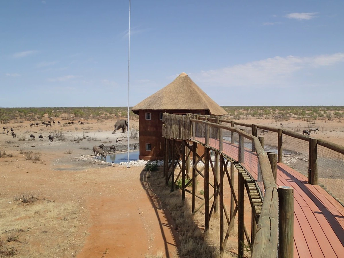 Olifantsrus Game Viewing Hide, Namibie