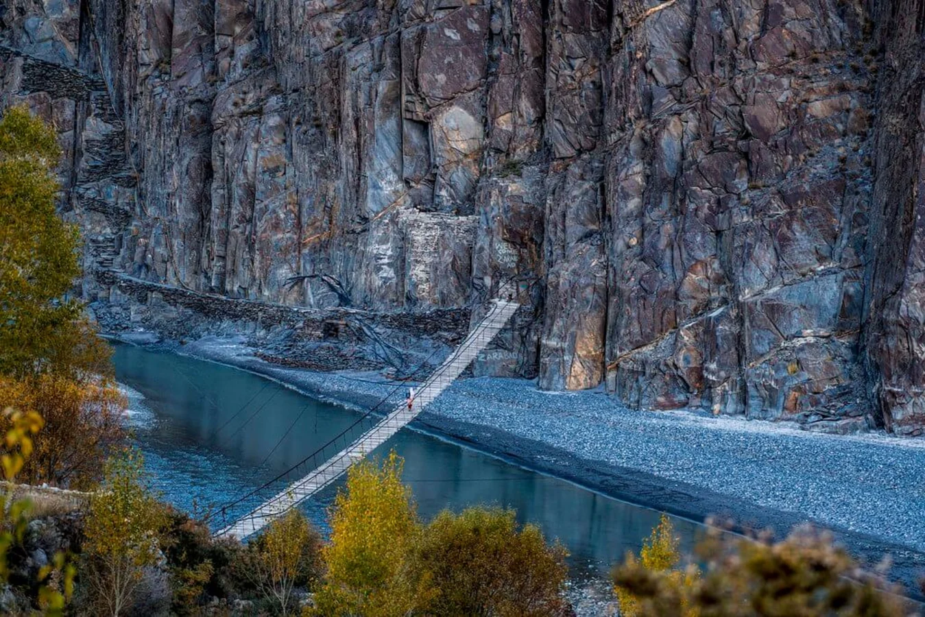 Pont suspendu d'Hussaini, Pakistan