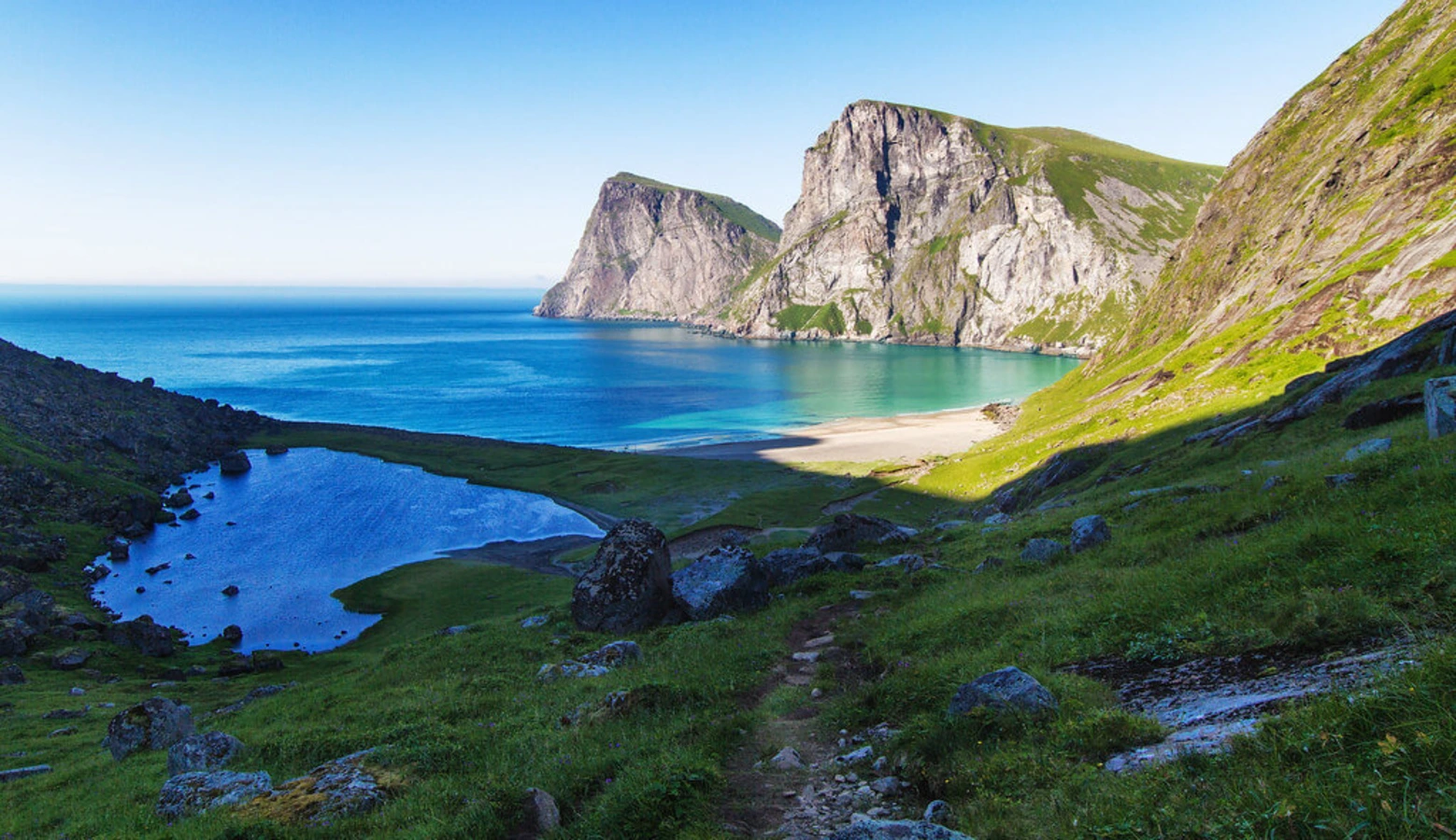 Plage de Kvalvika, Norvège