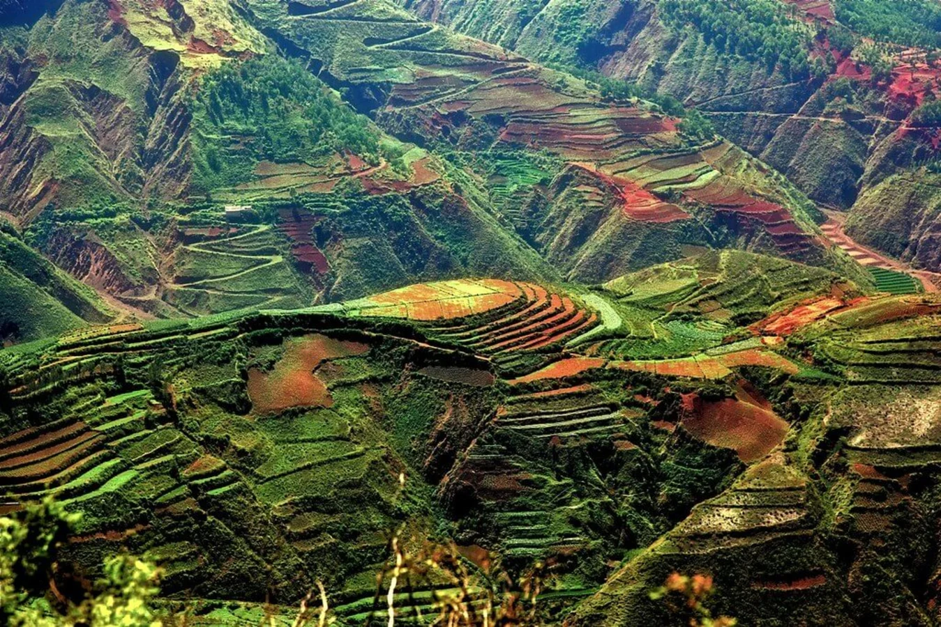 Terres rouges de Lexiaguo, Chine