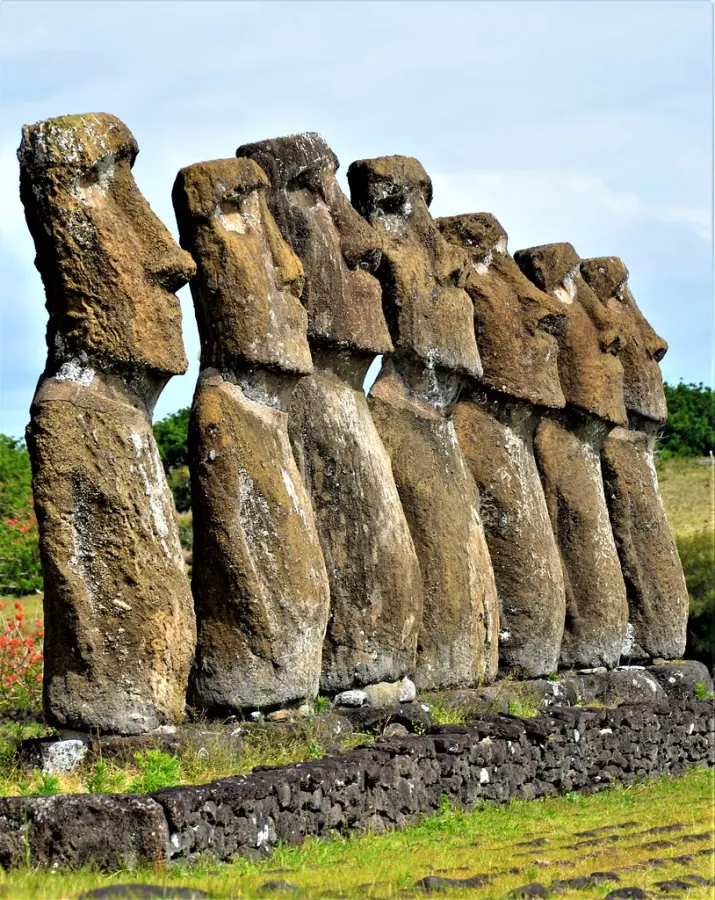 Ahu Akivi, Chili, Île de Pâques