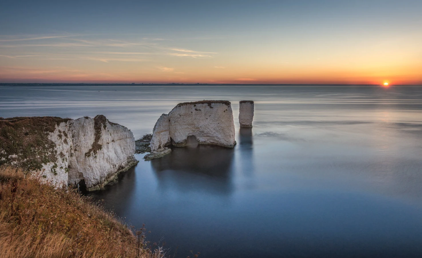 Rochers du vieil Harry, Angleterre
