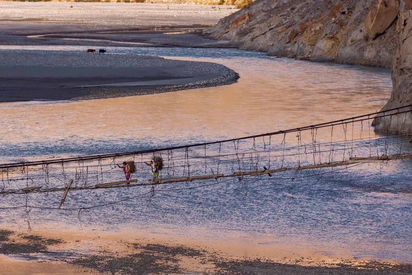Pont suspendu d'Hussaini, Pakistan